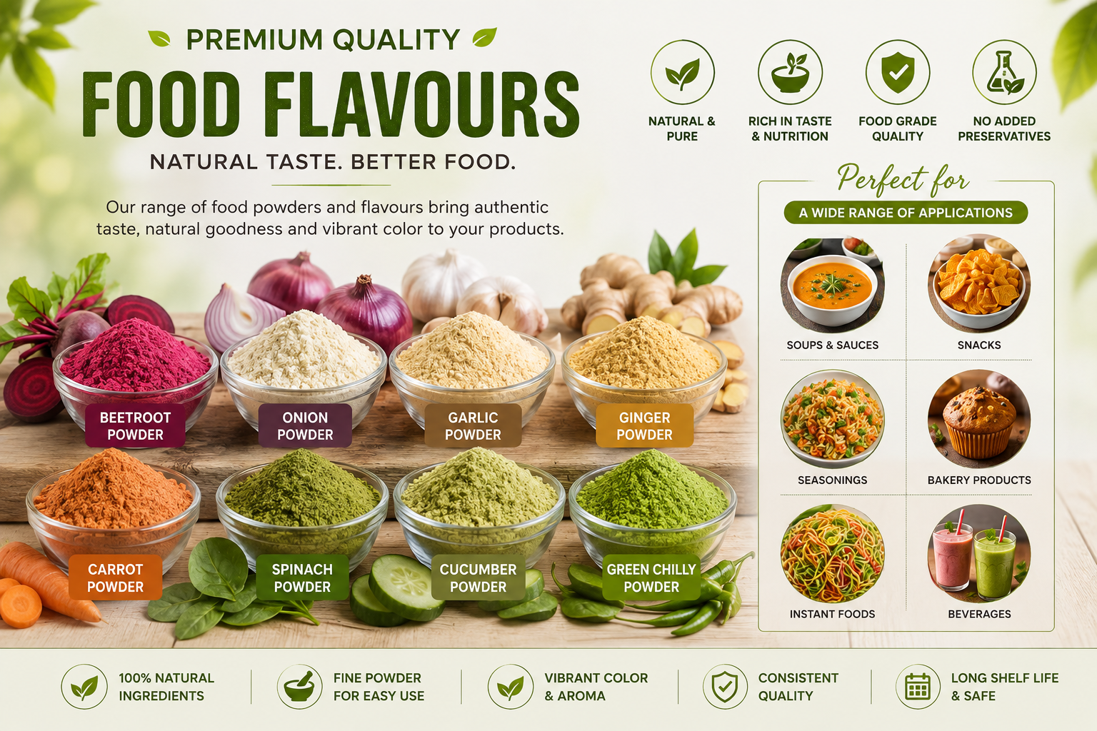 MSD Foods Food Flavours catalogue poster